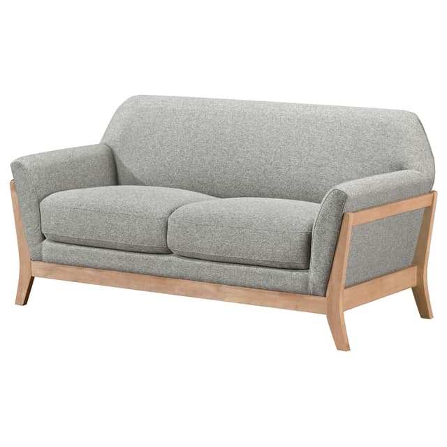 Vaughn Fabric Upholstered Flared Arm Loveseat Grey — photo 4