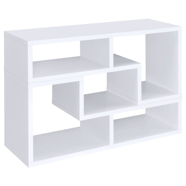 Velma Multipurpose TV Stand and Bookshelf White — photo 1