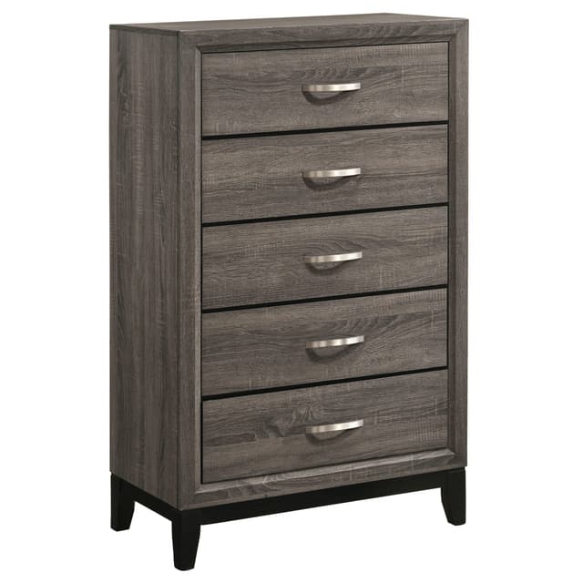 Watson 5-drawer Bedroom Chest Grey Oak — photo 1