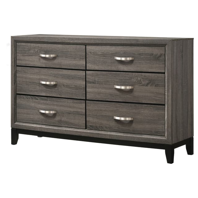 Watson 6-drawer Dresser Grey Oak — photo 4