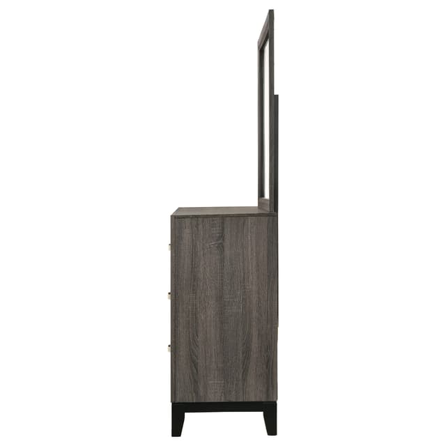 Watson 6-drawer Dresser with Mirror Grey Oak — photo 5