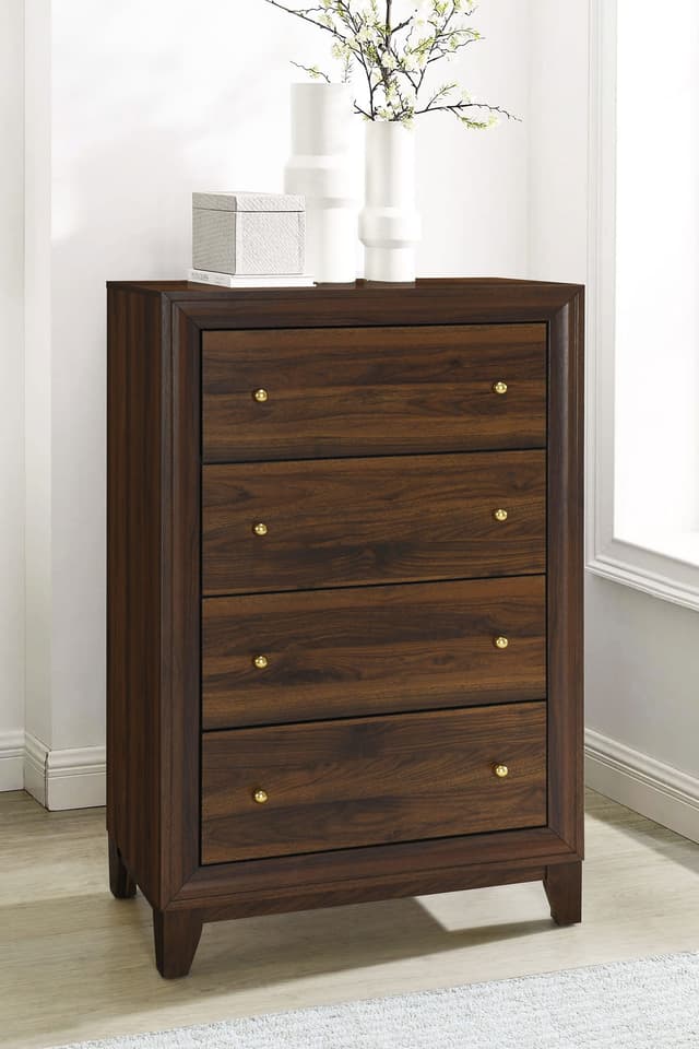 Welsley 4-drawer Chest of Drawers Walnut — photo 2