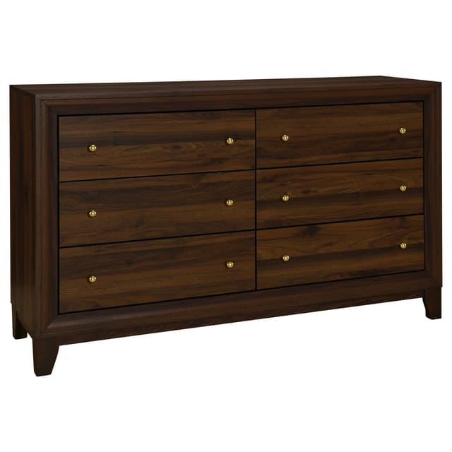 Welsley 6-drawer Dresser Cabinet Walnut — photo 1