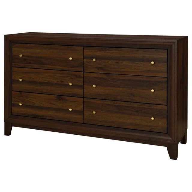 Welsley 6-drawer Dresser Cabinet Walnut — photo 4