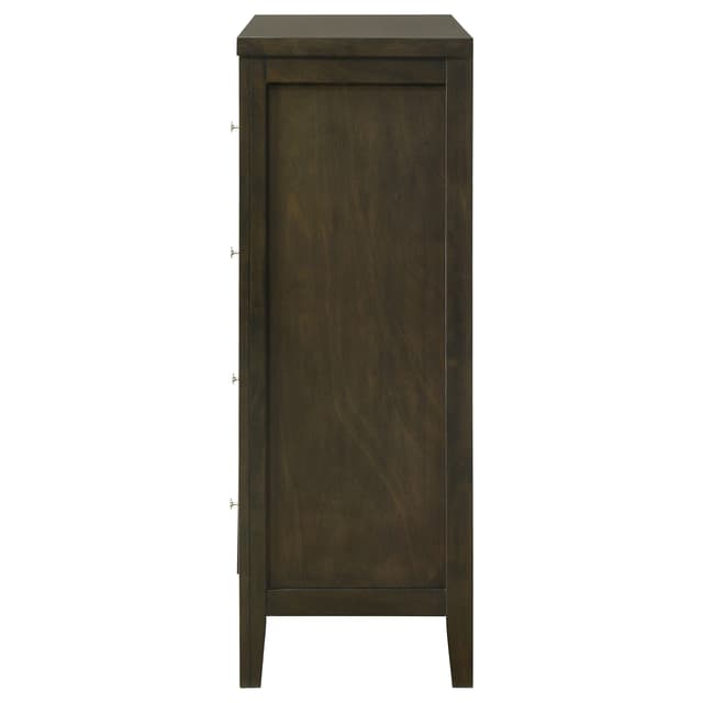 Wilkes Transitional 4-Drawer Chest with Metal Knobs Dark Cocoa — photo 5