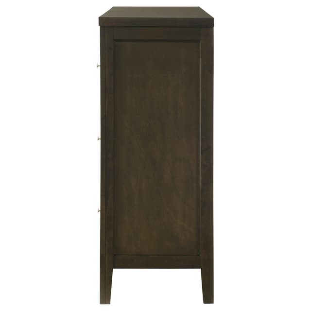 Wilkes Transitional 6-Drawer Dresser with Metal Knobs Dark Cocoa — photo 5