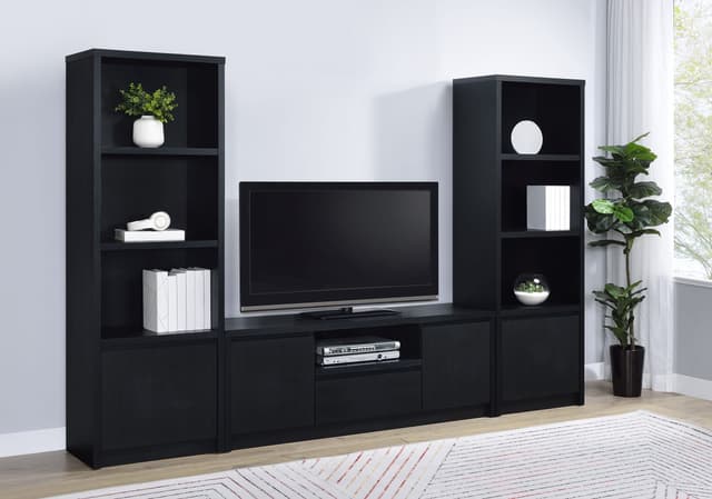 Winfield 3-piece Entertainment Center 60-inch TV Stand Black — photo 2