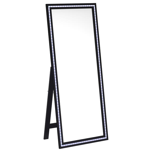 Windrose 28 x 67 Inch Tempered LED Standing Mirror Black — photo 4