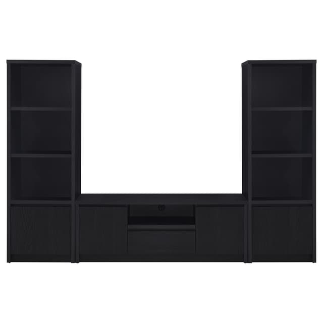 Winfield 3-piece Entertainment Center 60-inch TV Stand Black — photo 1