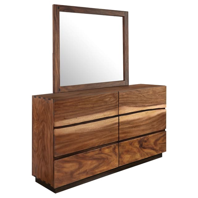 Winslow 6-drawer Dresser with Mirror Smokey Walnut — photo 1
