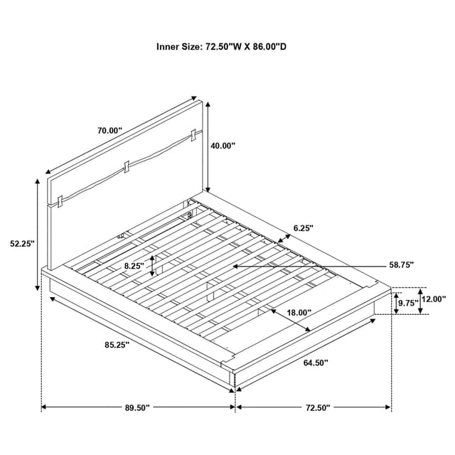 Winslow Wood Panel Bed — photo 4