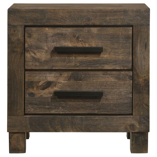 Woodmont 2-drawer Nightstand Rustic Golden Brown — photo 3