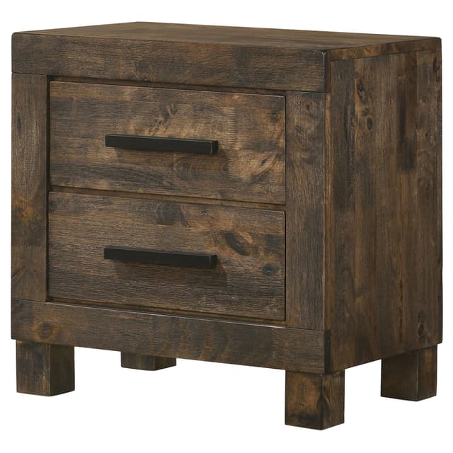 Woodmont 2-drawer Nightstand Rustic Golden Brown — photo 4
