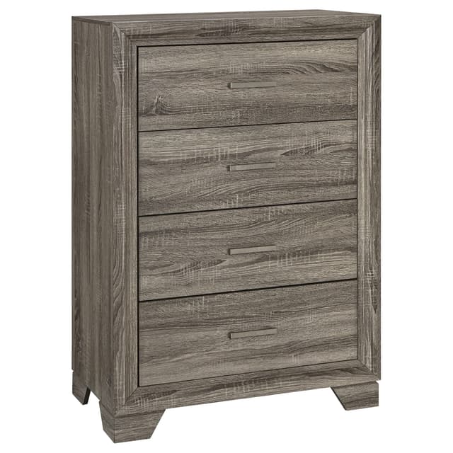 Wright 4-drawer Chest of Drawers Brown Oak — photo 1