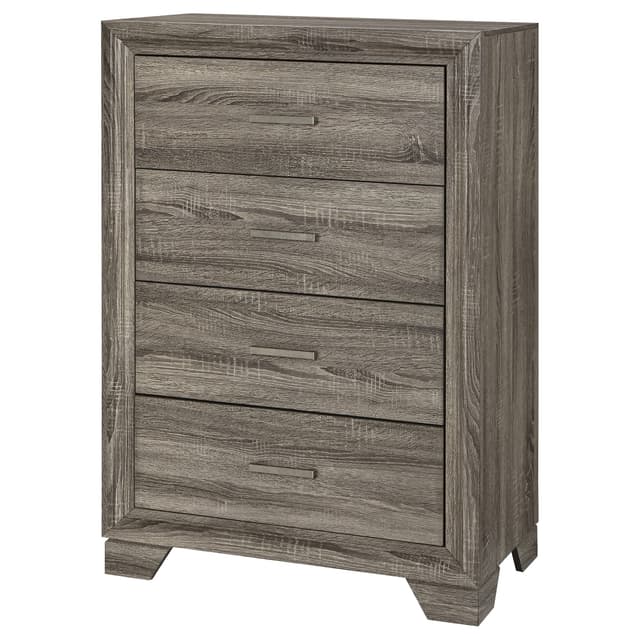 Wright 4-drawer Chest of Drawers Brown Oak — photo 4