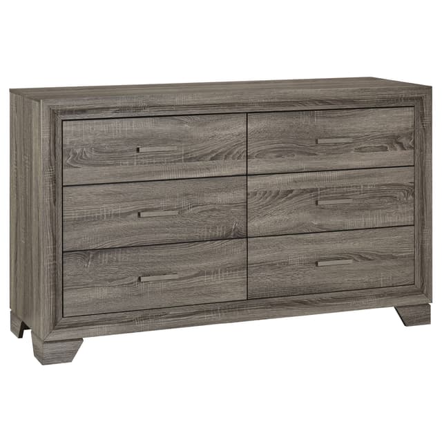 Wright 6-drawer Dresser Cabinet Brown Oak — photo 1