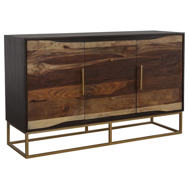 Zara 2-door 57-inch Wood Accent Storage Cabinet Black Walnut — photo 1