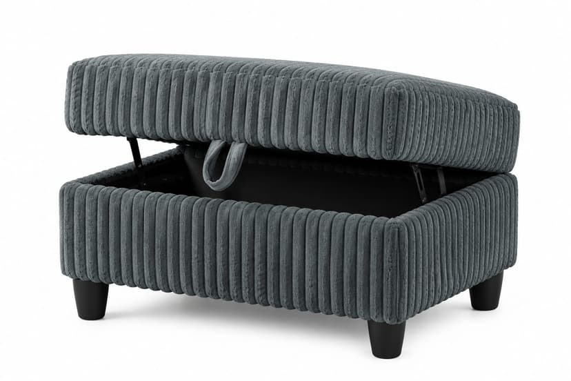 Meta - Charcoal Ottoman