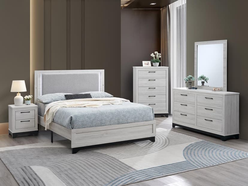 Trinidad - Queen Bed - Light Oak