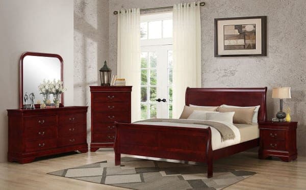 Louis Philippe - King Bed - Cherry