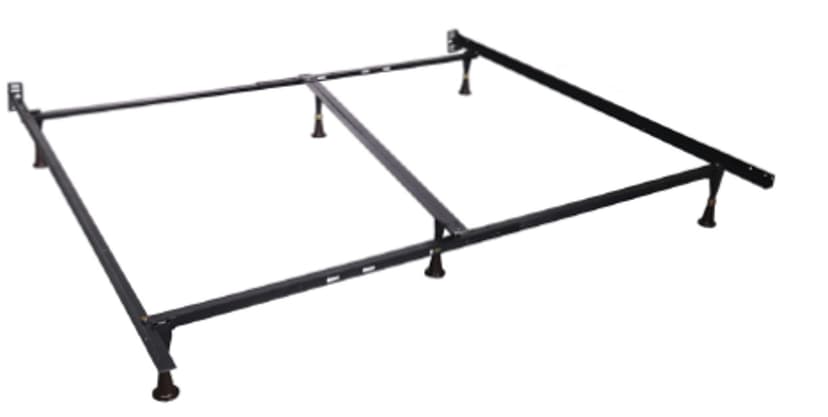 F55012 - T/F/Q/K Frame with Glides & Center Support - Metal Bed Frame