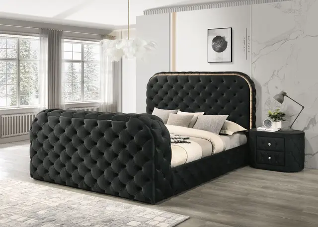 Valentina - Queen Bed - Black — photo 1