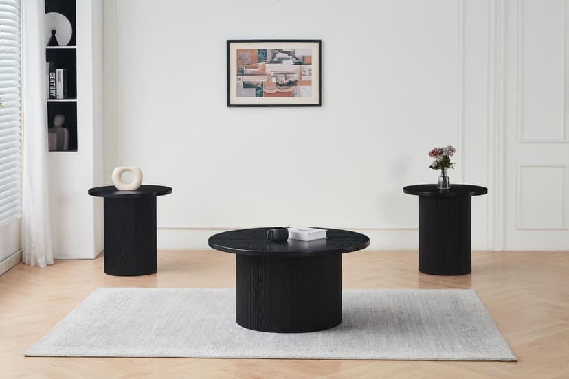 Hana - 3 Pc Occasional Set - Black
