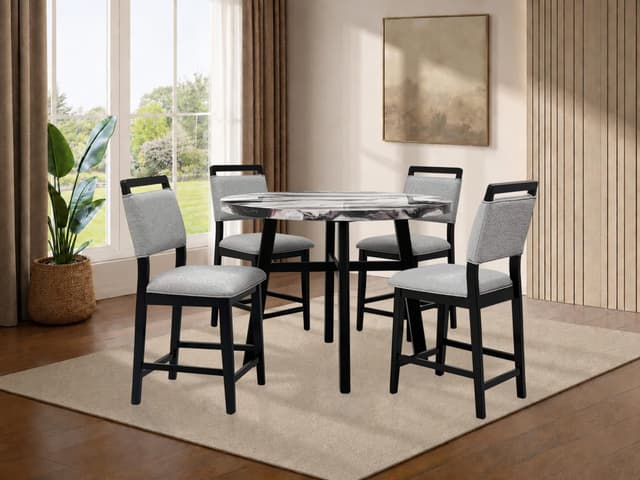 Brasilia - 5pc Pub Set - Black — photo 1
