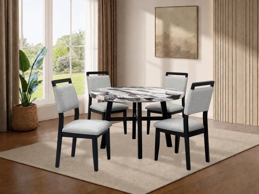 Brasilia - 5 Pcs Dining Set - Black