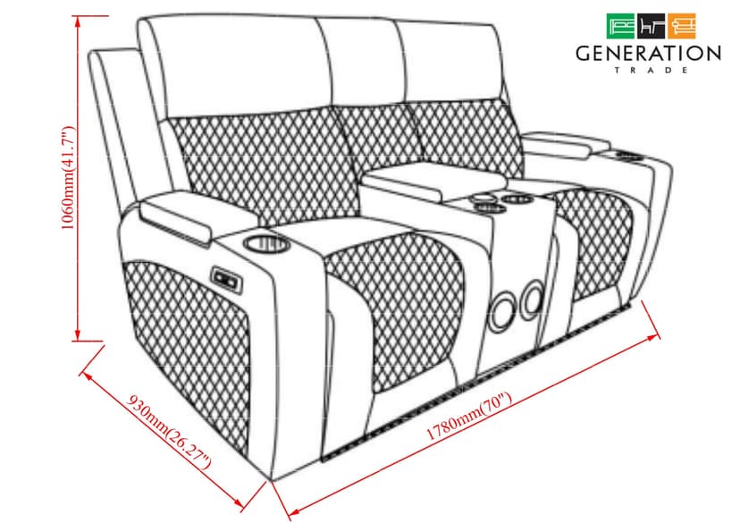 Boss - Loveseat - Grey