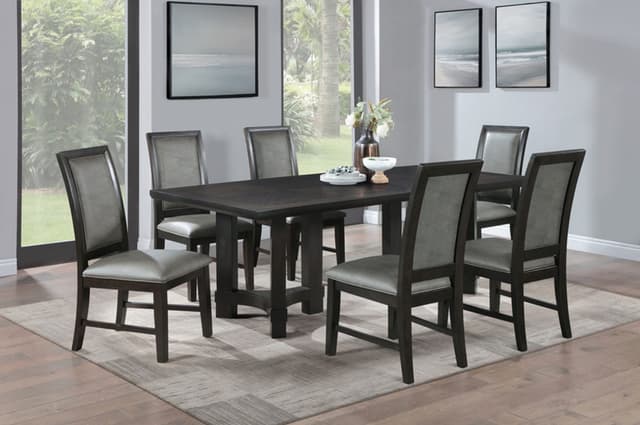 Dorchester - 7pc Dining Set - White Chairs — photo 1