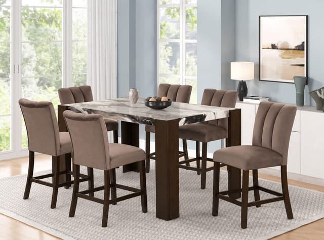 Bahia - 7pc Pub Set - Brown — photo 1