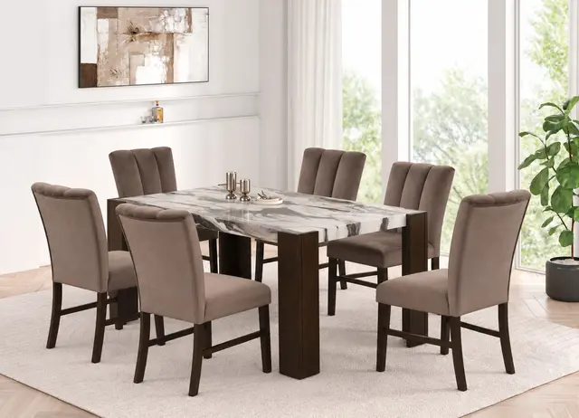 Bahia - 7pc Dining Set - Brown — photo 1