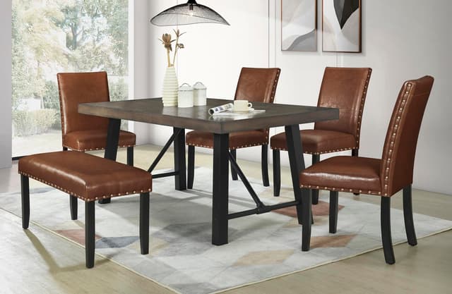 Rustica - 7pc Dining Set - Caramel — photo 1