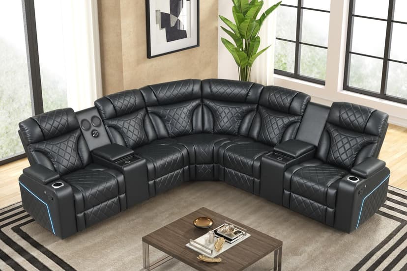 Sterling - Sectional - Black