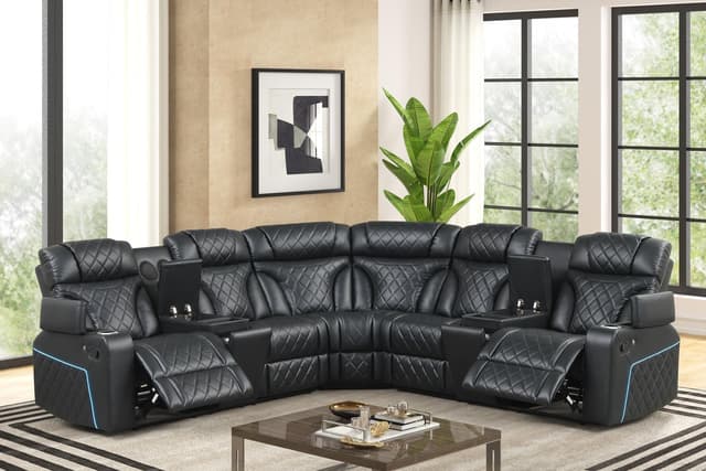 Sterling - Sectional - Black — photo 2