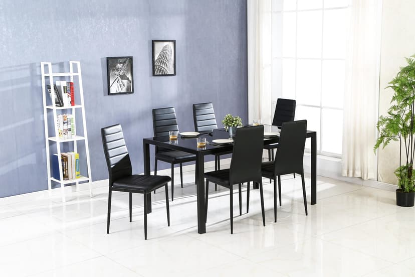 Noir - 7pc Set Dining Set