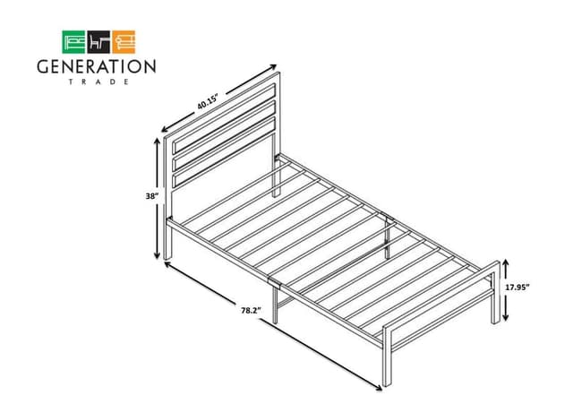Clinton - Twin Bed - Silver — photo 2