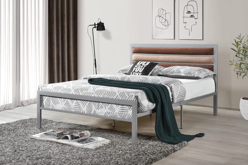 Clinton - Full Bed - Silver