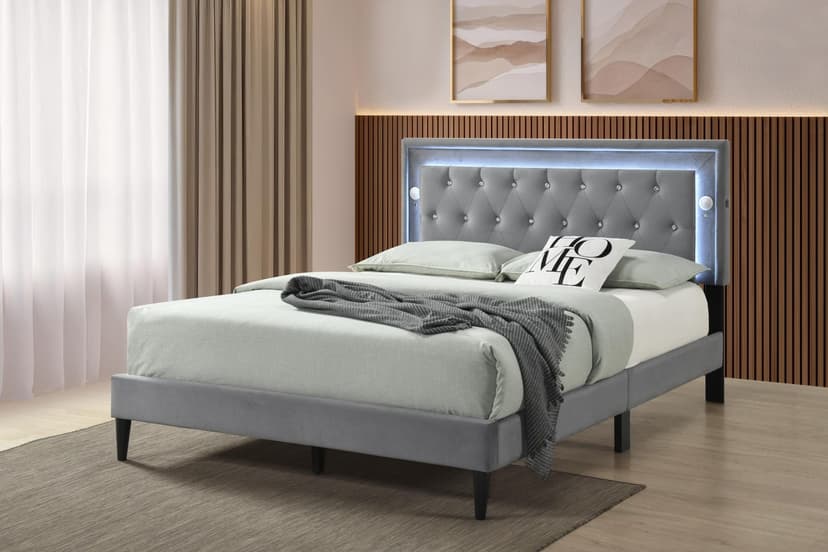 Glow Tune - Full Bed - Grey