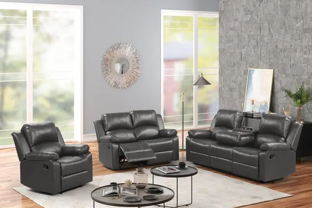 Westwood 2pc - Grey Air Leather — photo 1
