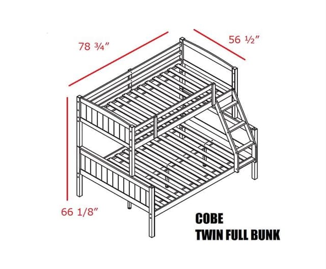 Cobe - Twin over Full Bunkbed - White — photo 2