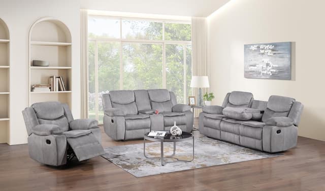 Emerson - Glider Recliner - Silver Grey — photo 1