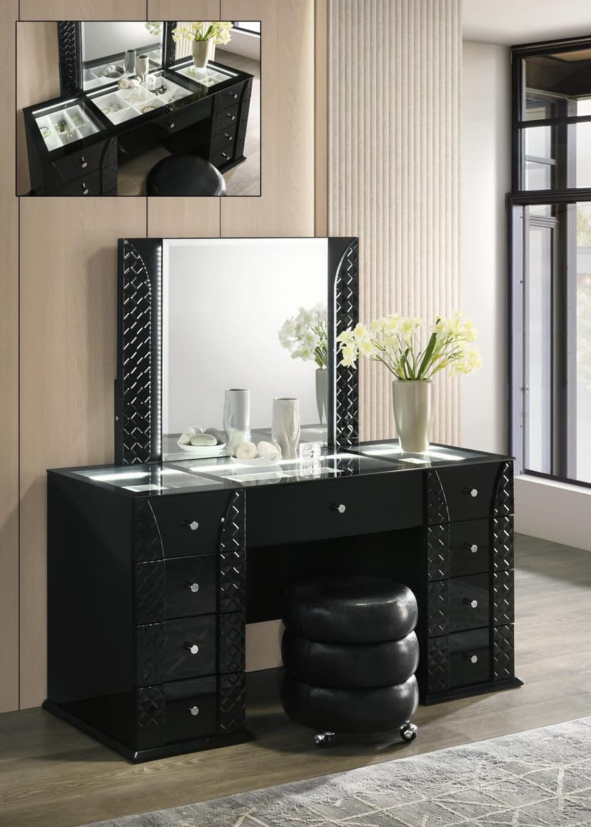 Flora - Vanity - Black