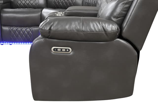 Bravo - Power Sectional - Grey — photo 3