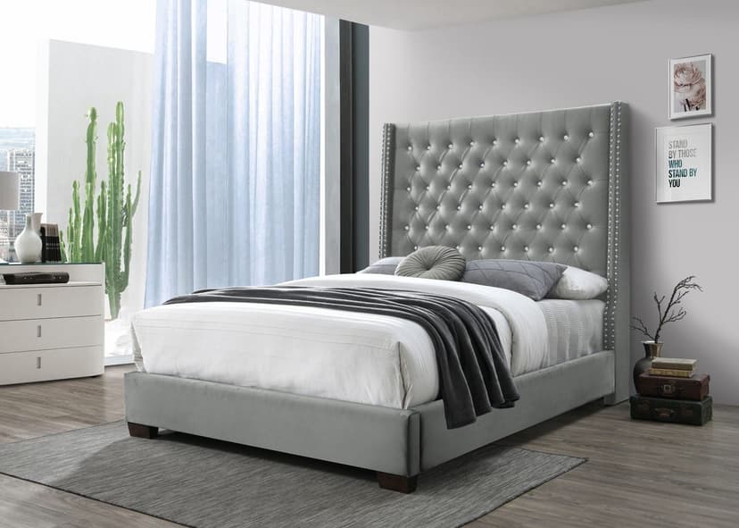 Sasha - Queen Bed - Grey
