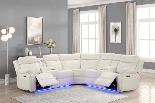 Bravo - Power Sectional - White — photo 1