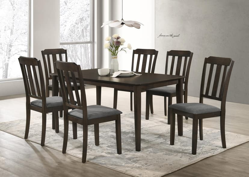 Benbrook - 7pc Dining Set - Dark Brown