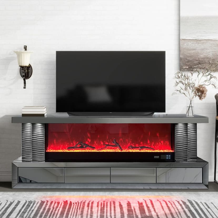 Linx - Fireplace / TV Stand - Grey