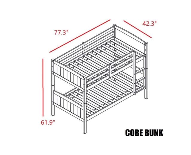 Cobe - Twin over Twin Bunkbed - White — photo 2